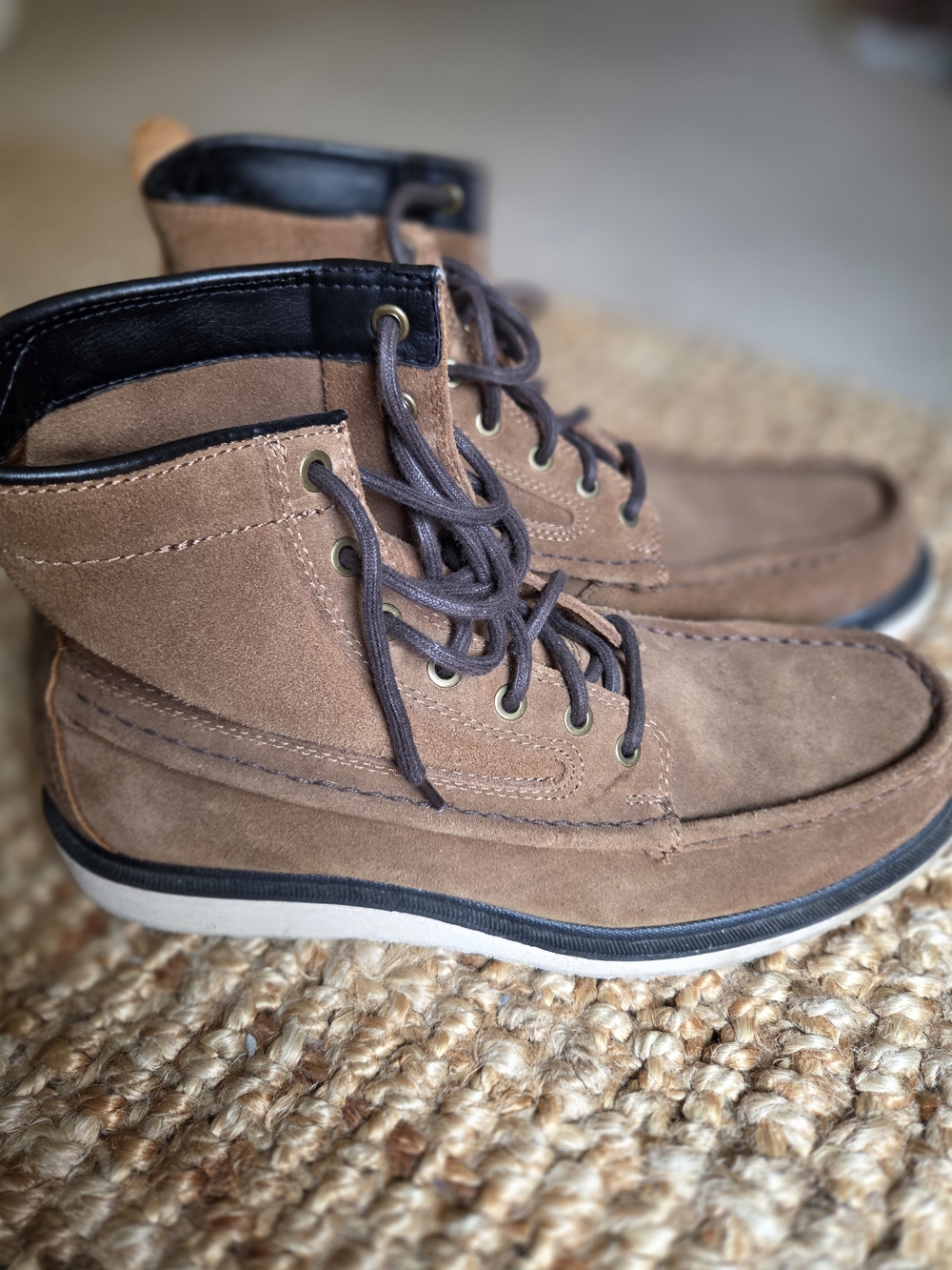 Men's Brown Suede Lace-Up Boots